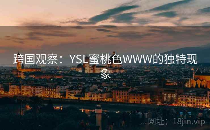 跨国观察:YSL蜜桃色WWW的独特现象 第1张 跨国观察:YSL蜜桃色WWW的独特现象 第1张